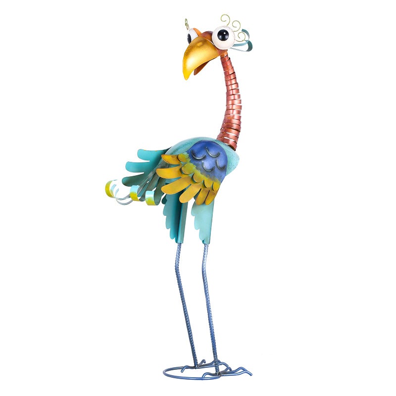 Tooarts Metal Garden Bird Statue Standing Animal Backyard Ornaments Outdoor Sculpture for Lawn Patio Art Decoration - Image 2